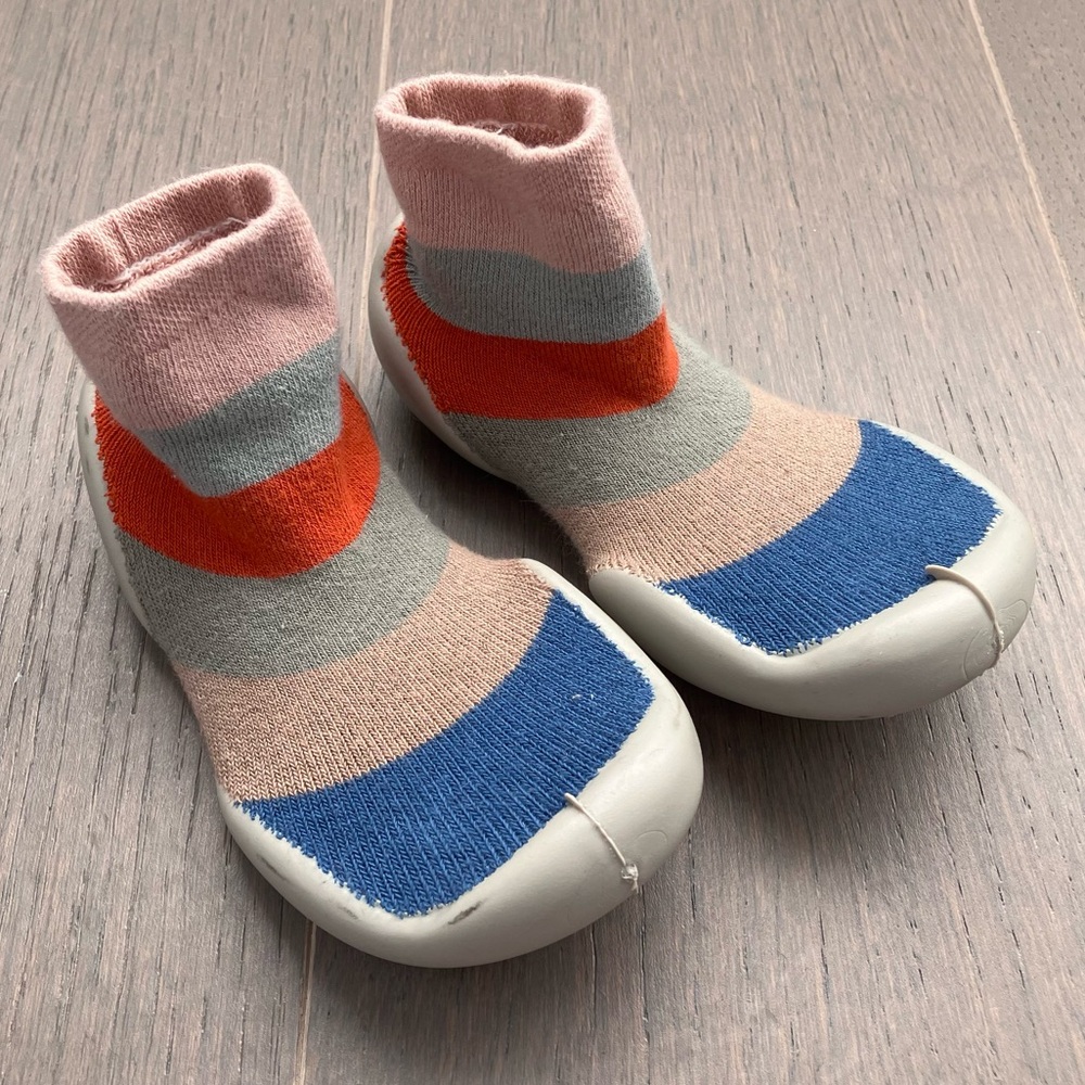 Collegien Slippers Size 24/25 Colorful Striped Kids Shoes
